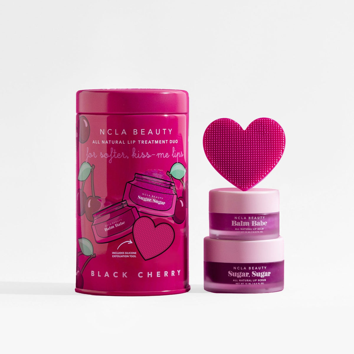 NCLA - Lip Care Duo + Lip Scrubber - Black Cherry - Lips - Nail Polish at Beyond Polish