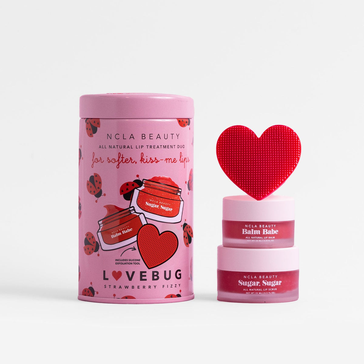 NCLA - Lip Care Duo + Lip Scrubber - Lovebug - Lips - Nail Polish at Beyond Polish