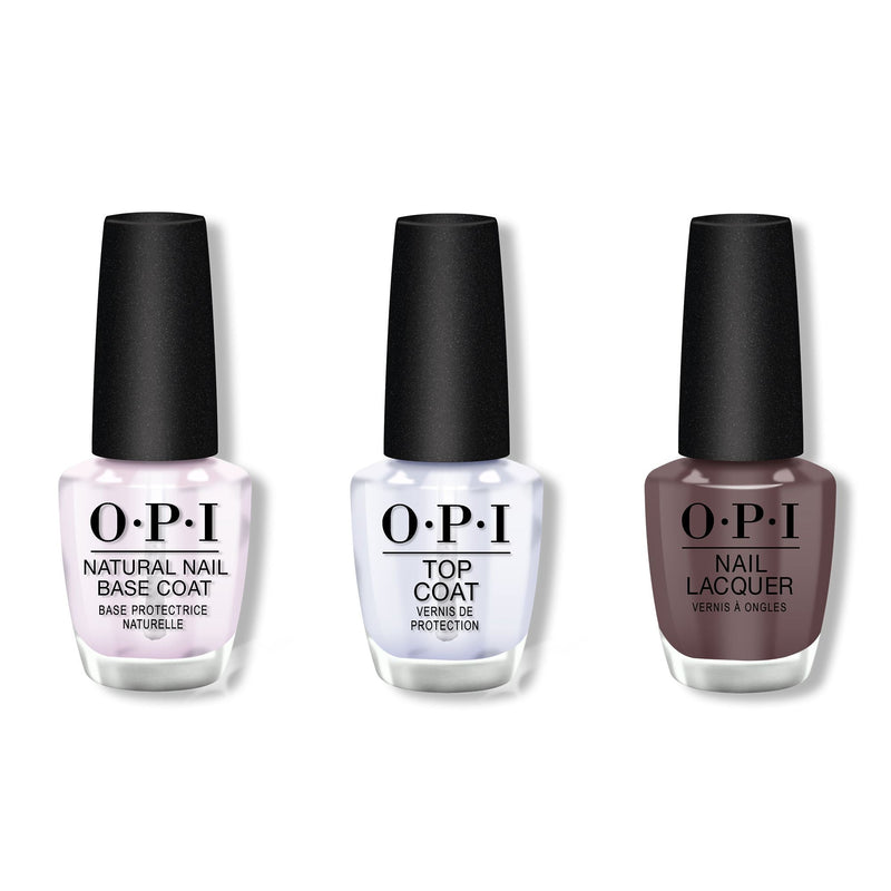 OPI - Nail Lacquer Combo - Base, Top & You Don't Know Jacques! 0.5 oz - #NLF15 - Nail Lacquer - Nail Polish at Beyond Polish