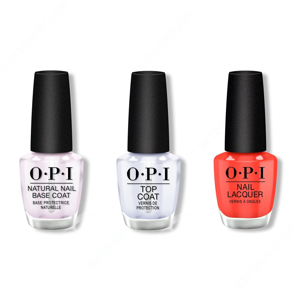 OPI - Nail Lacquer Combo - Base, Top & My Chihuahua Doesn't Bite Anymore 0.5 oz - #NLM89 - Nail Lacquer - Nail Polish at Beyond Polish