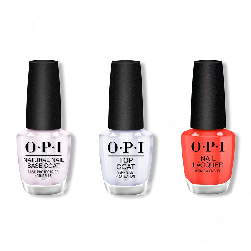 OPI - Nail Lacquer Combo - Base, Top & My Chihuahua Doesn't Bite Anymore 0.5 oz - #NLM89 - Nail Lacquer - Nail Polish at Beyond Polish