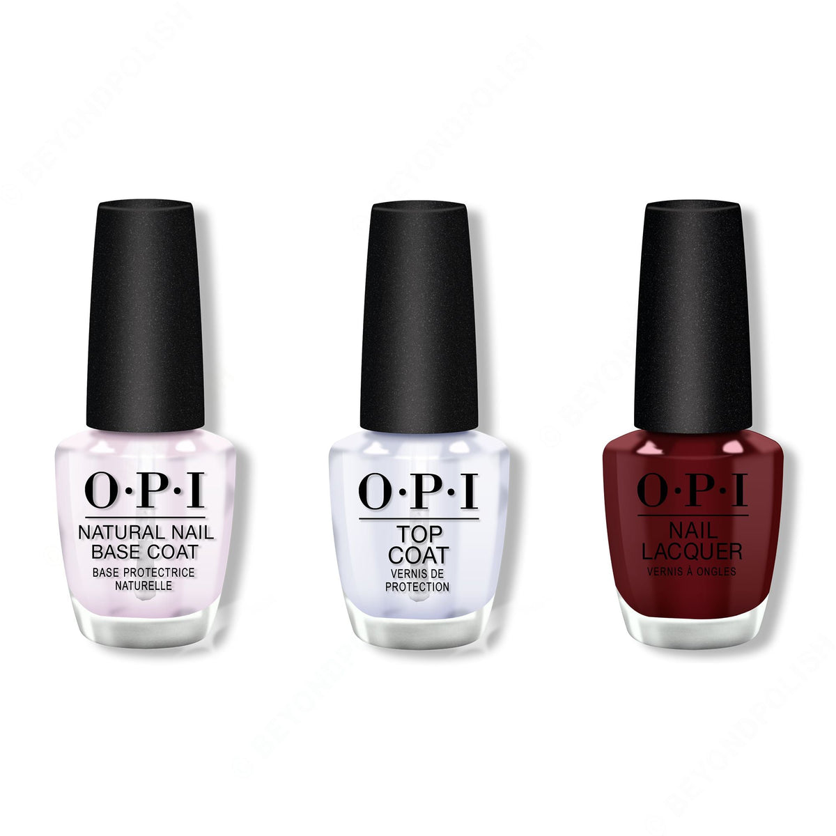 OPI - Nail Lacquer Combo - Base, Top & Complimentary Wine 0.5 oz - #NLMI12 - Nail Lacquer - Nail Polish at Beyond Polish