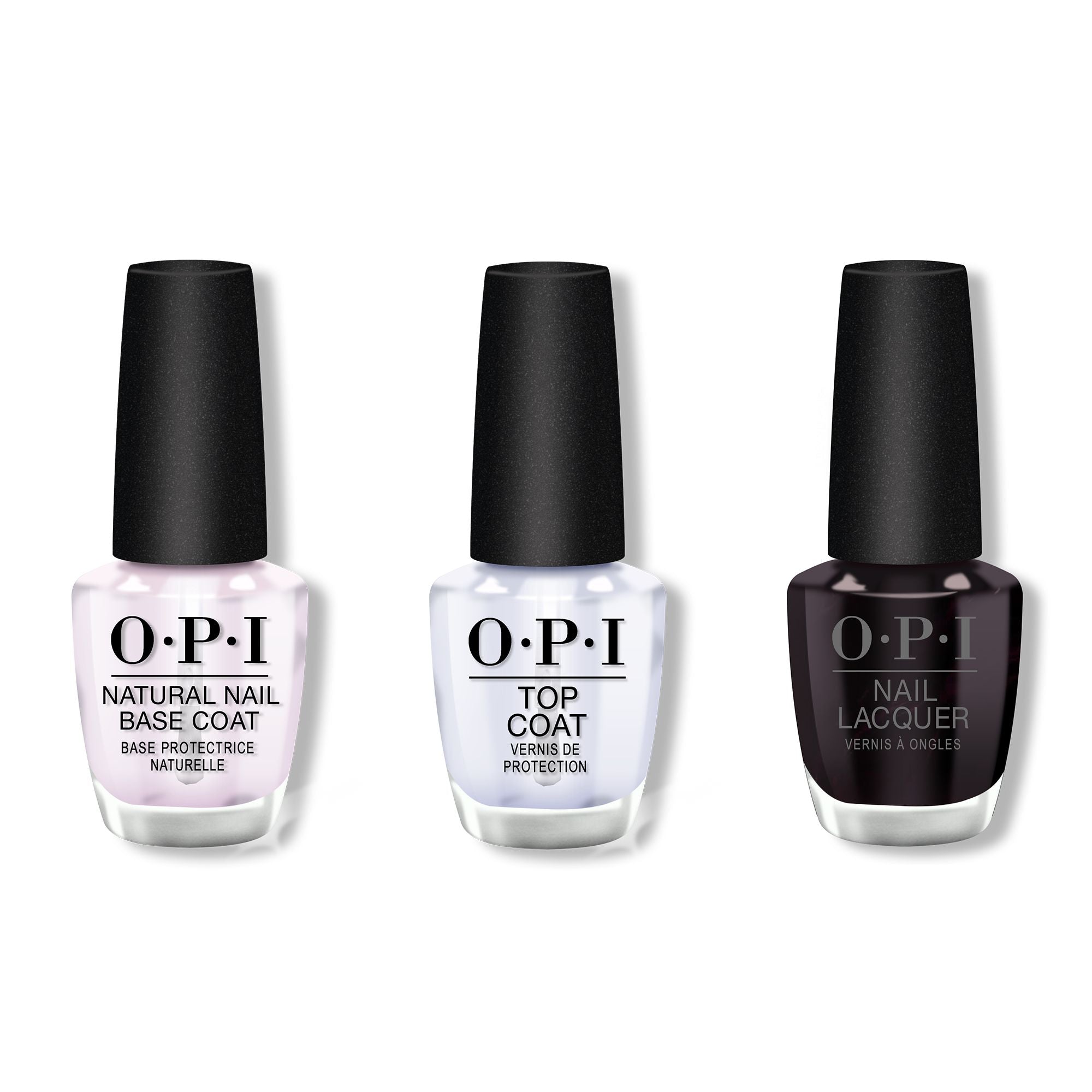 OPI - Nail Lacquer Combo - Base, Top & Lincoln Park After Dark 0.5 oz - #NLW42 - Nail Lacquer - Nail Polish at Beyond Polish