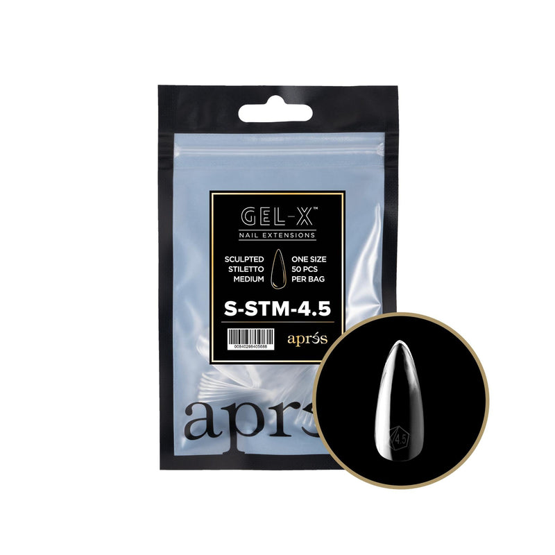 apres - Gel-X 2.0 Refill Bags - Sculpted Stiletto Medium Size 4.5 (50 pcs) - Nail Extensions - Nail Polish at Beyond Polish