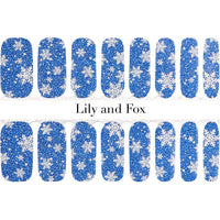 Lily And Fox - Nail Wrap - Snow - Blue (Glitter) - Nail Wrap - Nail Polish at Beyond Polish