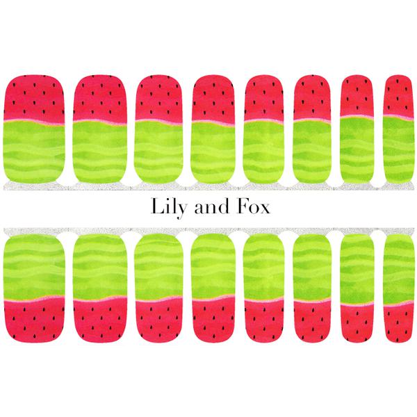 Lily And Fox - Nail Wrap - Watermelon Queen - Nail Wrap - Nail Polish at Beyond Polish