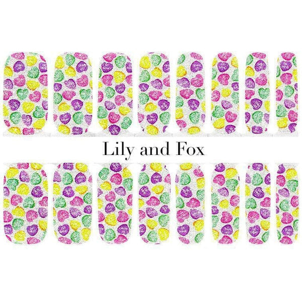 Lily and Fox - Nail Wrap - Be My Valentine (Glitter) - Nail Wrap - Nail Polish at Beyond Polish