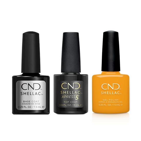 CND - Shellac Xpress5 Combo - Base, Top & Among the Marigolds - Gel Polish - Nail Polish at Beyond Polish