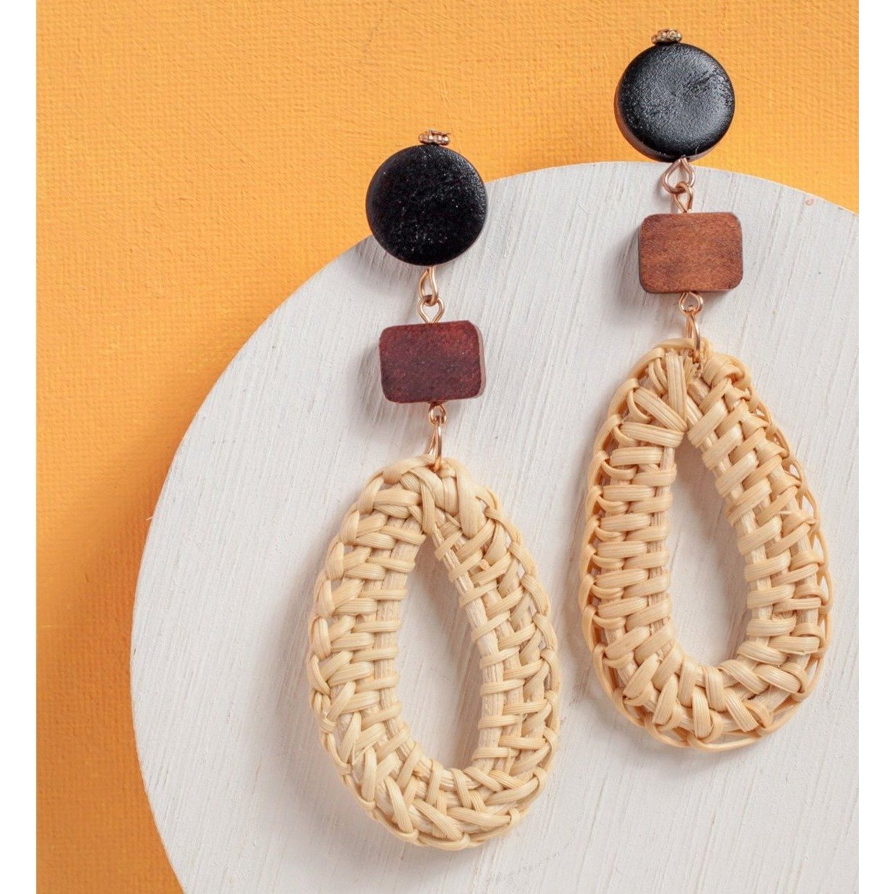 Bamboo Drop Earrings - Earrings - Nail Polish at Beyond Polish