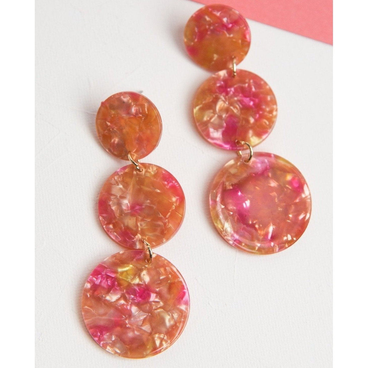Blushed Resin Dangle Earrings - Earrings - Nail Polish at Beyond Polish