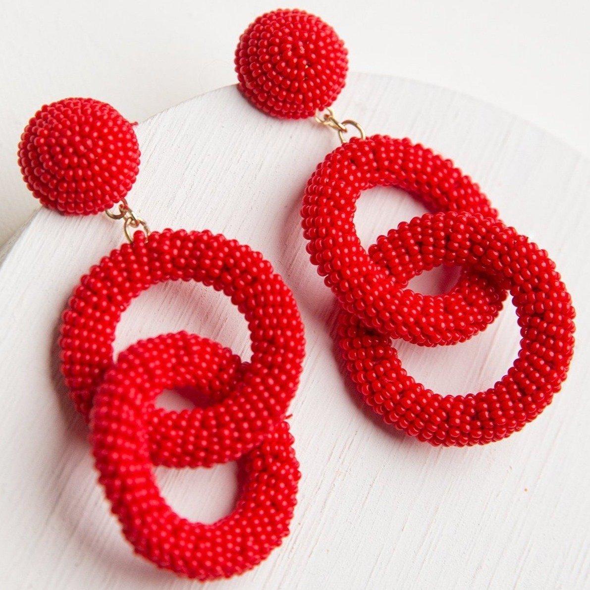 Bora Beaded Drop Earrings - Earrings - Nail Polish at Beyond Polish