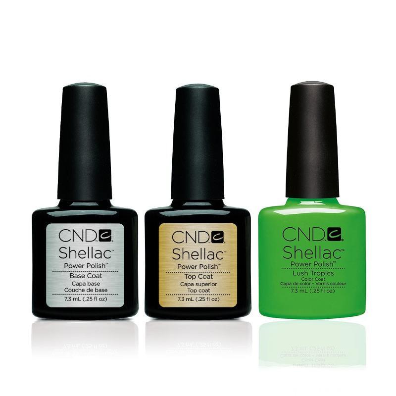 CND - Shellac Combo - Base, Top & Lush Tropics - Gel Polish - Nail Polish at Beyond Polish