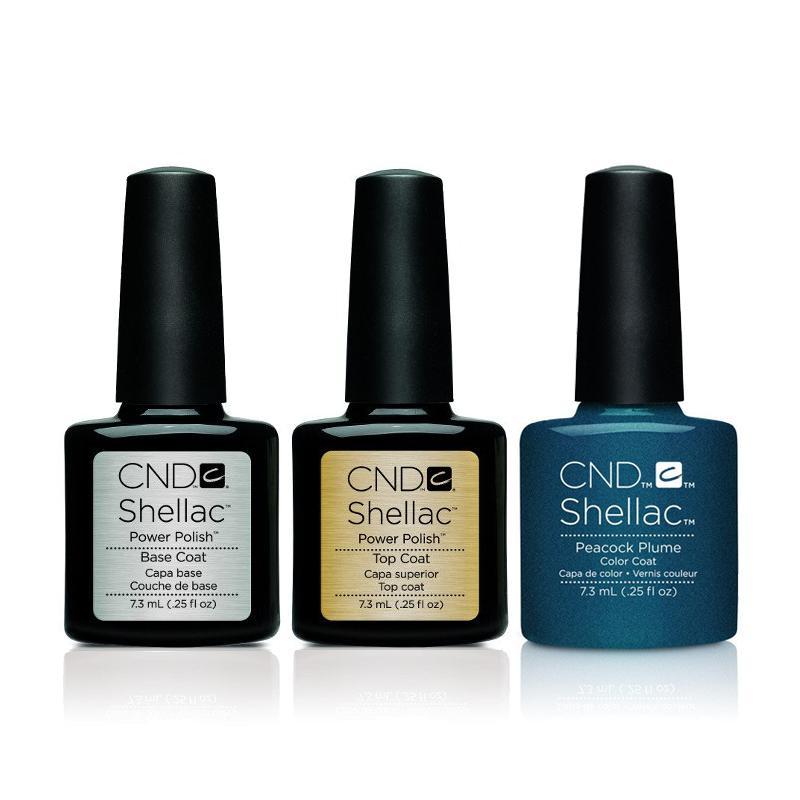 CND - Shellac Combo - Base, Top & Peacock Plume - Gel Polish - Nail Polish at Beyond Polish