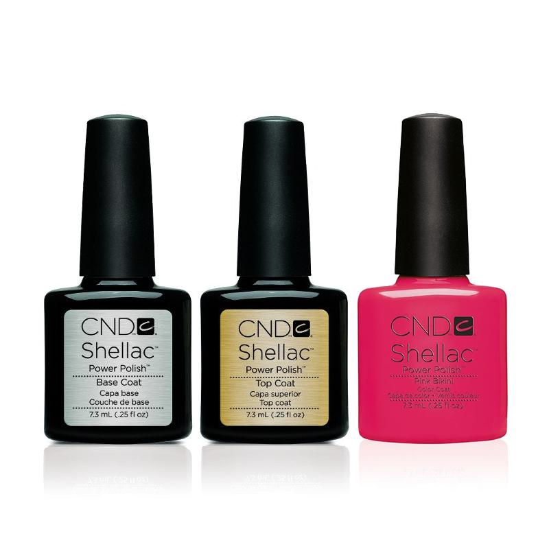 CND - Shellac Combo - Base, Top & Pink Bikini - Gel Polish - Nail Polish at Beyond Polish