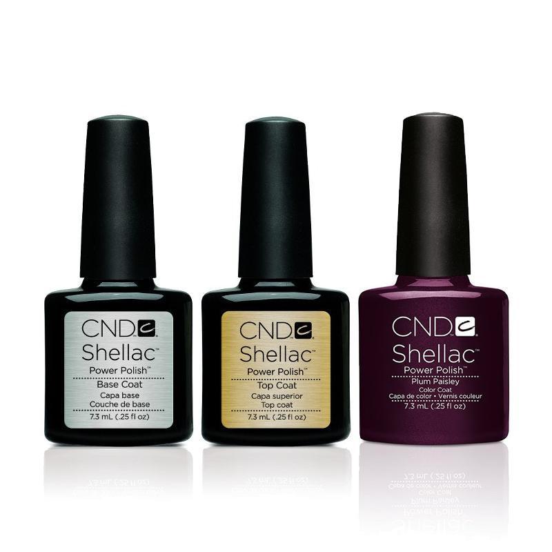 CND - Shellac Combo - Base, Top & Plum Paisley - Gel Polish - Nail Polish at Beyond Polish