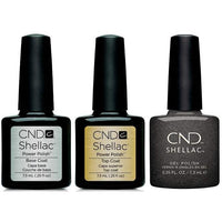 CND - Shellac Combo - Base, Top & Powerful Hematite - Gel Polish - Nail Polish at Beyond Polish