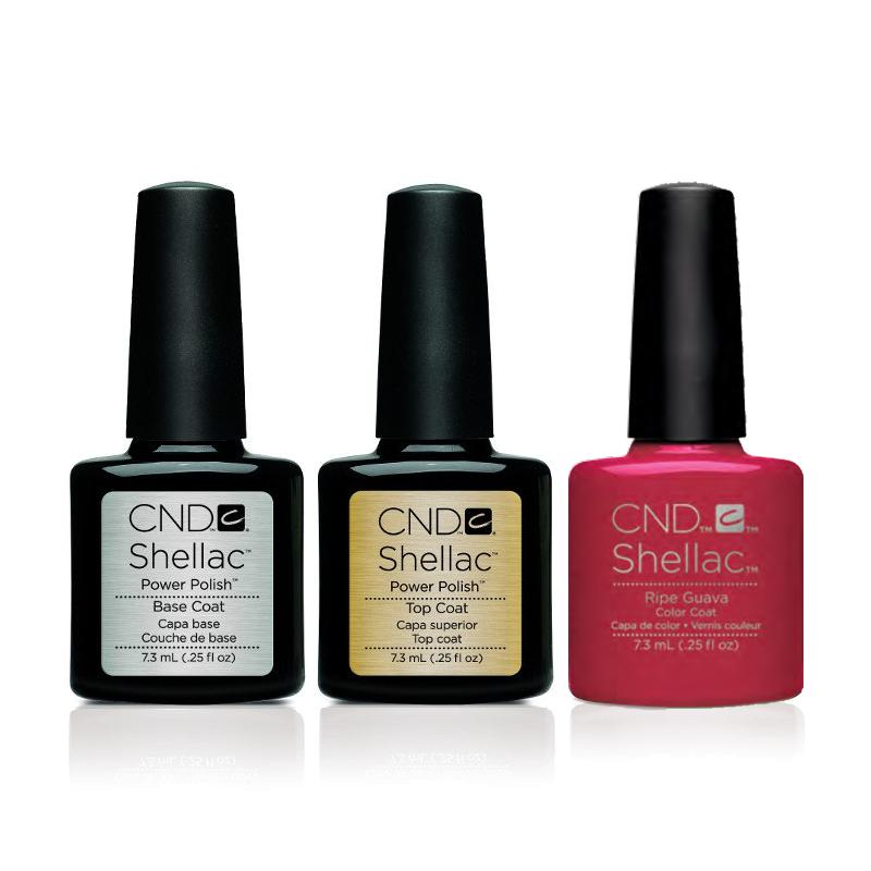 CND - Shellac Combo - Base, Top & Ripe Guava - Gel Polish - Nail Polish at Beyond Polish