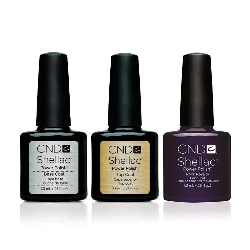 CND - Shellac Combo - Base, Top & Rock Royalty - Gel Polish - Nail Polish at Beyond Polish