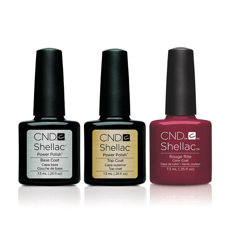CND - Shellac Combo - Base, Top & Rouge Rite - Gel Polish - Nail Polish at Beyond Polish