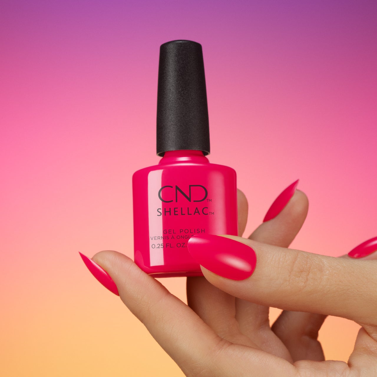 CND - Shellac Combo - Base, Top & Sangria at Sunset - Gel Polish - Nail Polish at Beyond Polish