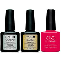 CND - Shellac Combo - Base, Top & Sangria at Sunset - Gel Polish - Nail Polish at Beyond Polish