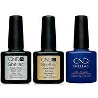 CND - Shellac Combo - Base, Top & Sassy Sapphire - Gel Polish - Nail Polish at Beyond Polish