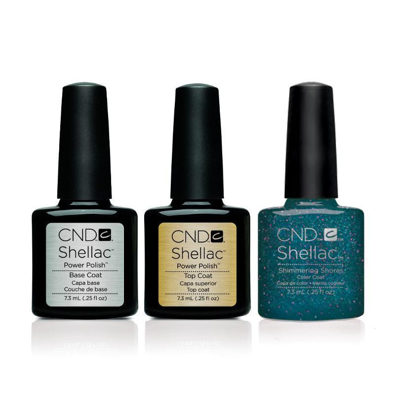 CND - Shellac Combo - Base, Top & Shimmering Shores - Gel Polish - Nail Polish at Beyond Polish
