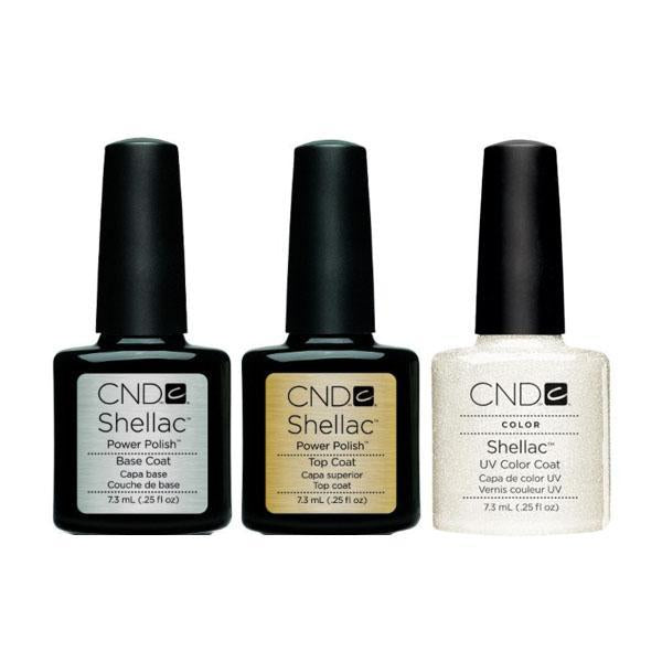CND - Shellac Combo - Base, Top & Silver VIP Status - Gel Polish - Nail Polish at Beyond Polish