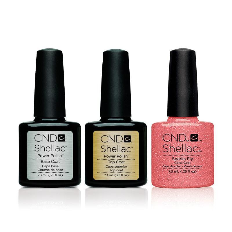 CND - Shellac Combo - Base, Top & Sparks Fly - Gel Polish - Nail Polish at Beyond Polish