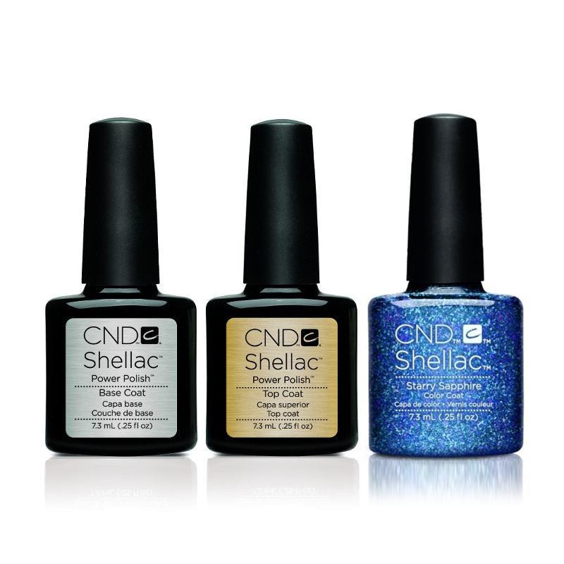 CND - Shellac Combo - Base, Top & Starry Sapphire - Gel Polish - Nail Polish at Beyond Polish