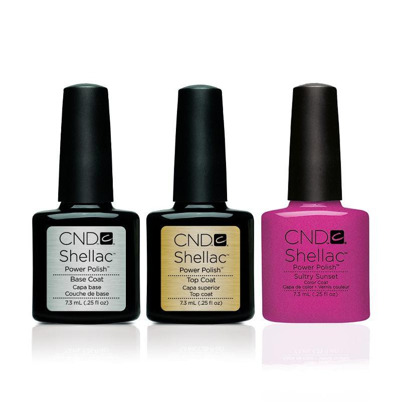 CND - Shellac Combo - Base, Top & Sultry Sunset - Gel Polish - Nail Polish at Beyond Polish