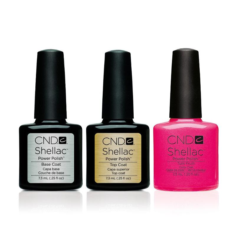 CND - Shellac Combo - Base, Top & Tutti Frutti - Gel Polish - Nail Polish at Beyond Polish