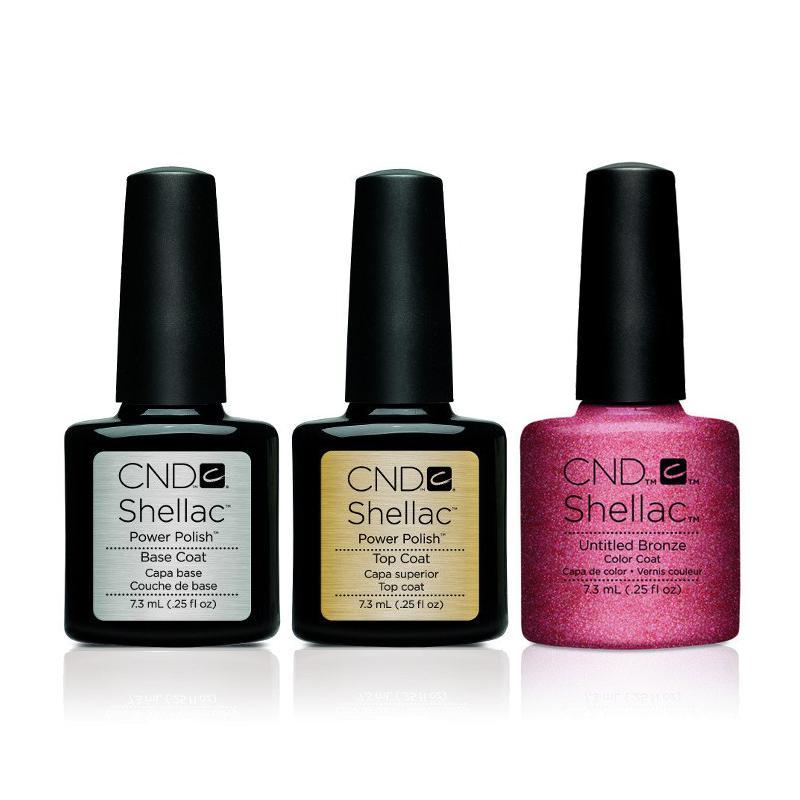 CND - Shellac Combo - Base, Top & Untitled Bronze - Gel Polish - Nail Polish at Beyond Polish
