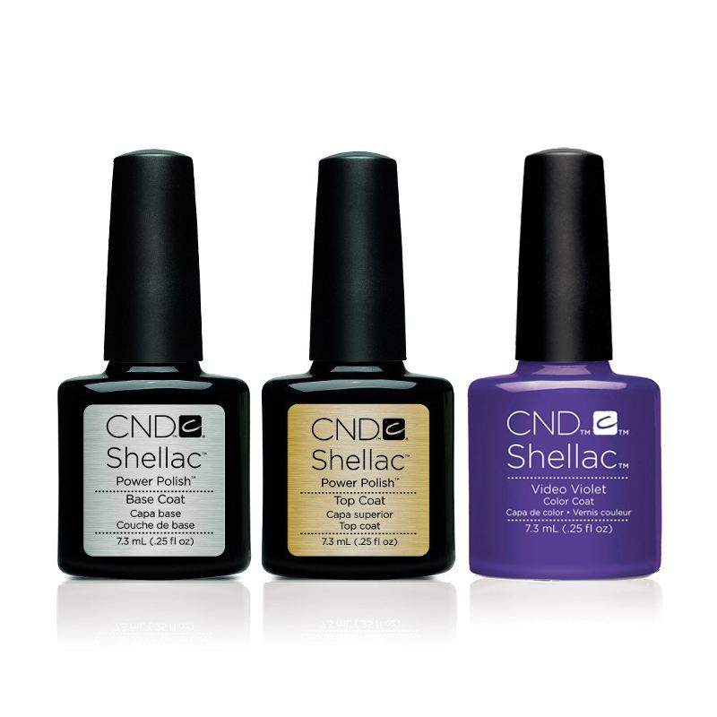 CND - Shellac Combo - Base, Top & Video Violet - Gel Polish - Nail Polish at Beyond Polish