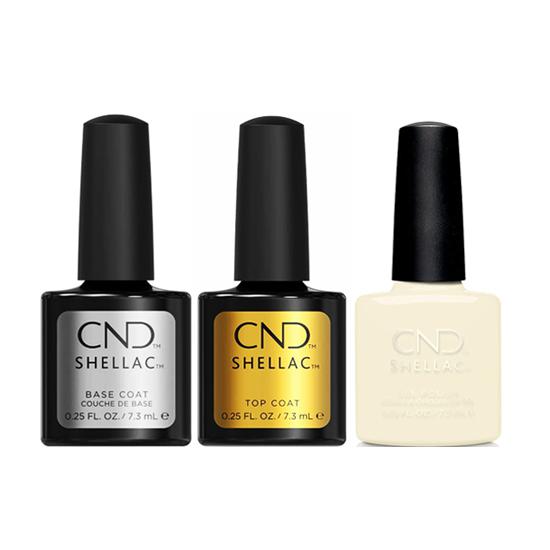 CND - Shellac Combo - Base, Top & White Button Down - Gel Polish - Nail Polish at Beyond Polish