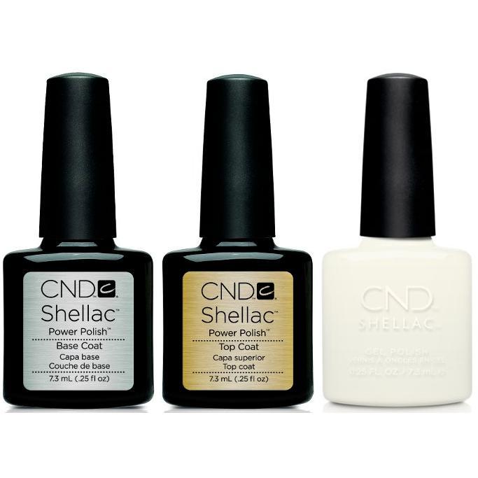 CND - Shellac Combo - Base, Top & White Wedding - Gel Polish - Nail Polish at Beyond Polish