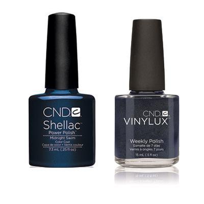 CND - Shellac & Vinylux Combo - Midnight Swim - Gel & Lacquer Polish - Nail Polish at Beyond Polish