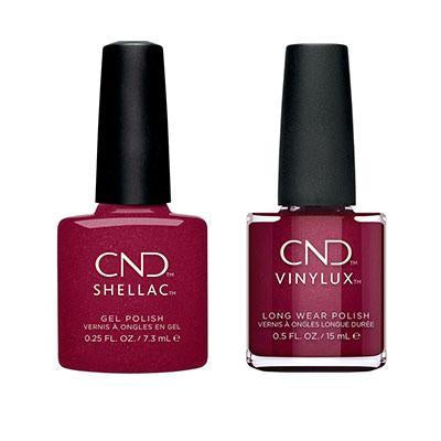 CND - Shellac & Vinylux Combo - Rebellious Ruby - Gel & Lacquer Polish - Nail Polish at Beyond Polish