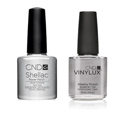 CND - Shellac & Vinylux Combo - Silver Chrome - Gel & Lacquer Polish - Nail Polish at Beyond Polish