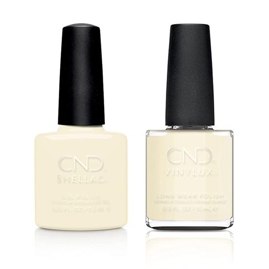 CND - Shellac & Vinylux Combo - White Button Down - Gel & Lacquer Polish - Nail Polish at Beyond Polish