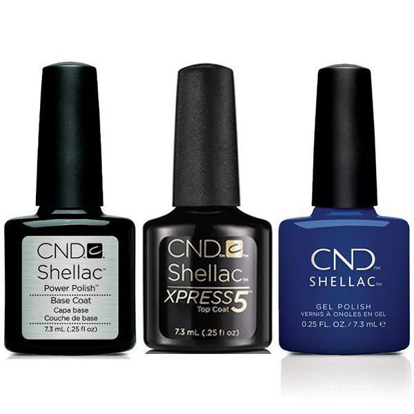 CND - Shellac Xpress5 Combo - Base, Top & Blue Moon (0.25 oz) - Gel Polish - Nail Polish at Beyond Polish