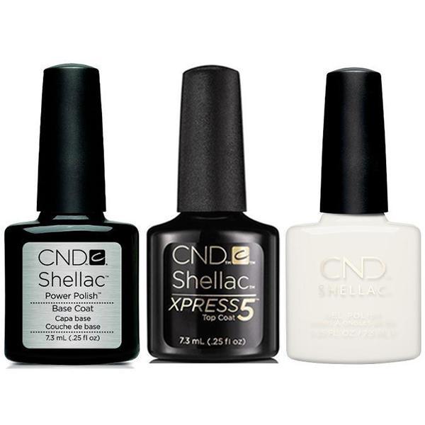 CND - Shellac Xpress5 Combo - Base, Top & Lady Lilly (0.25 oz) - Gel Polish - Nail Polish at Beyond Polish