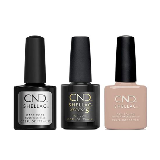 CND - Shellac Xpress5 Combo - Base, Top & Silk Slip Dress - Gel Polish - Nail Polish at Beyond Polish