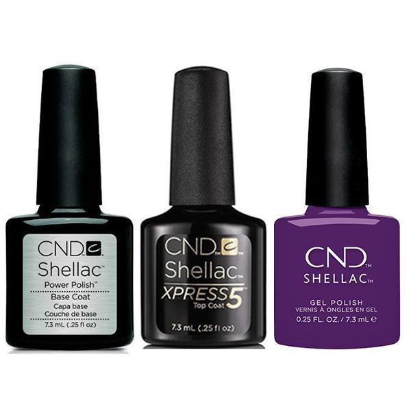 CND - Shellac Xpress5 Combo - Base, Top & Temptation (0.25 oz) - Gel Polish - Nail Polish at Beyond Polish