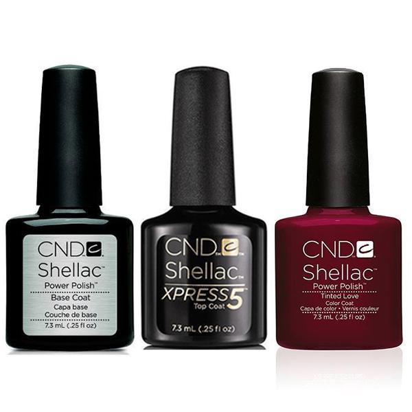 CND - Shellac Xpress5 Combo - Base, Top & Tinted Love (0.25 oz) - Gel Polish - Nail Polish at Beyond Polish