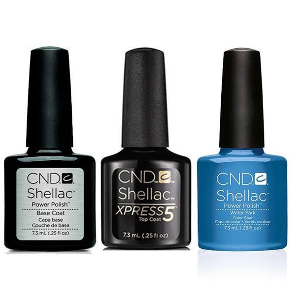 CND - Shellac Xpress5 Combo - Base, Top & Water Park (0.25 oz) - Gel Polish - Nail Polish at Beyond Polish