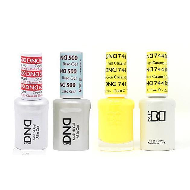 DND - #500#600 Base, Top, Gel & Lacquer Combo - Caramel Corn - #744 - Gel & Lacquer Polish - Nail Polish at Beyond Polish