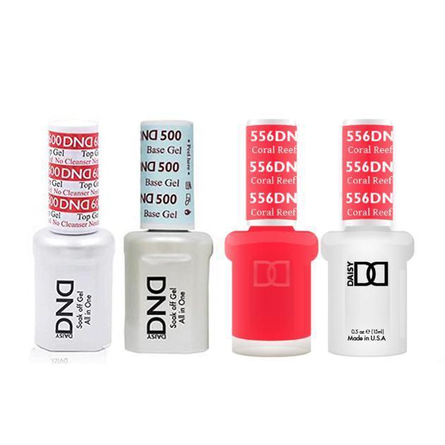 DND - #500#600 Base, Top, Gel & Lacquer Combo - Coral Reef - #556 - Gel & Lacquer Polish - Nail Polish at Beyond Polish