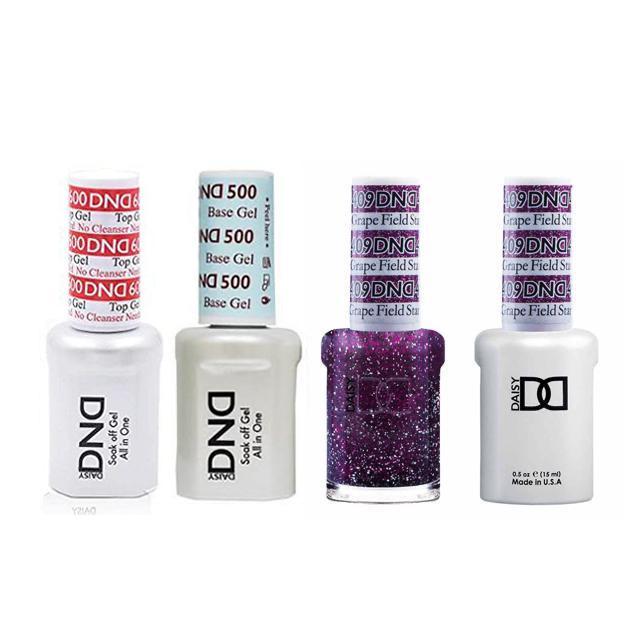 DND - #500#600 Base, Top, Gel & Lacquer Combo - Grape Field Star - #409 - Gel & Lacquer Polish - Nail Polish at Beyond Polish