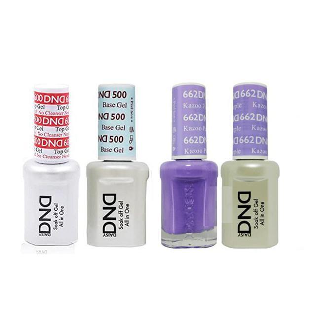 DND - #500#600 Base, Top, Gel & Lacquer Combo - Kazo Purple - #662 - Gel & Lacquer Polish - Nail Polish at Beyond Polish